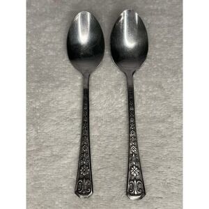 Vintage Interpur Japan Florenz Stainless Flatware Teaspoons Set of 2 Korea